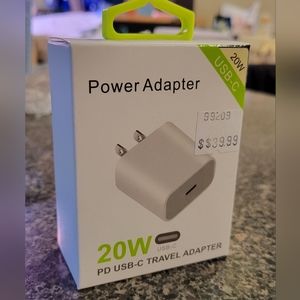 Power Adapter 20W Travel Adapter PD USB-C